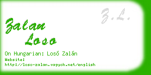 zalan loso business card